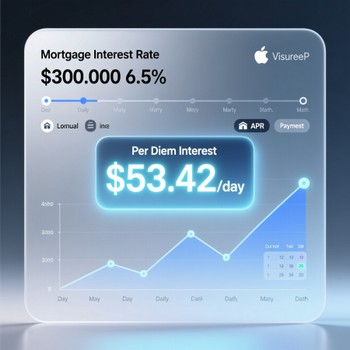 Calculator for mortgage interest rates, focusing on per diem interest for accurate loan assessments.