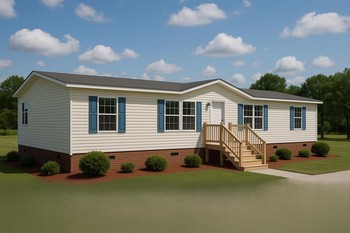 Illustration of a mobile home, showcasing VA Home Loans available for manufactured housing.