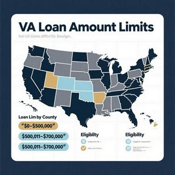 Infographic detailing VA loan limits for various regions, highlighting borrowing capacity for veterans.  